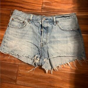 Levi’s 501 Original Cutoff Shorts High Rise Light Wash Size 31‎ (0903)